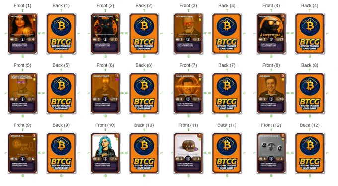 BTCG Physical Cards - Early Supporter Editions