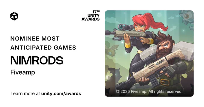 NIMRODS has been nominated for Most Anticipated Game at the 17th Unity Awards!