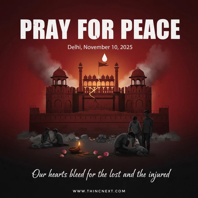 Pray for Peace. 
.
.
.
#delhi #bombblast #redfort #operationsindoor🇮🇳 #lalquila #highalert #faridabad #chandinichowk #staysafe #thincnext