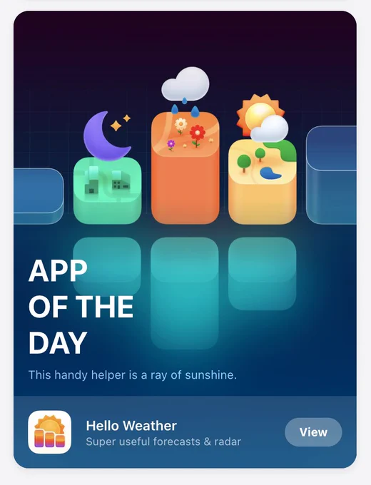 App of the day artwork for Hello Weather