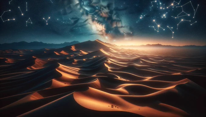 🎨 AI Art Prompt of the Day 🎨

"Dramatic desert landscape with towering sand dunes under a star-lit sky, clear, high detail, night view."

✨Reply with your favorite AI Art!

#ArtificialIntelligence #AIArtwork #AI