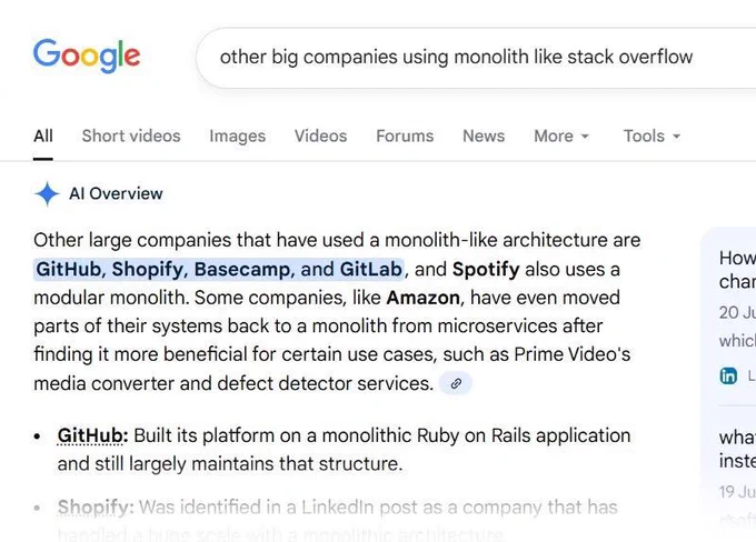 Google search screenshot