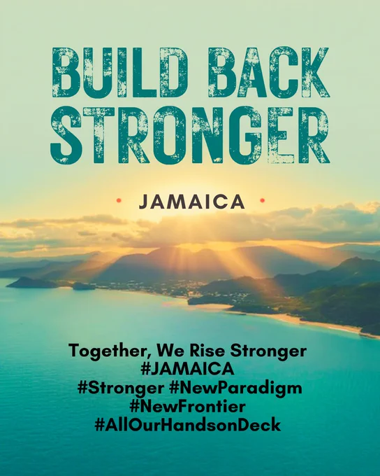 Hurricane Melissa tested our resilience, but it did not break our spirit. Together, we rise, rebuild, and restore what makes Jamaica strong - our people, our community, our pride.

Thank you, all our frontline heroes and all our partners, local, regional and international 

💚💛🖤 Join the movement. Support recovery efforts today!
 #BuildBackStronger #JamaicaStrong #HurricaneMelissaRecovery #Frontier