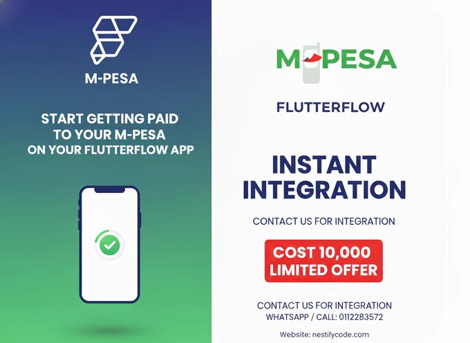 Start getting paid to you mpesa from your flutterflow app. Mpesa integration on Mpesa.
