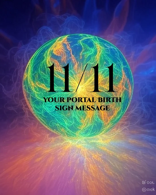 A colorful energy ball, 11/11 birth message