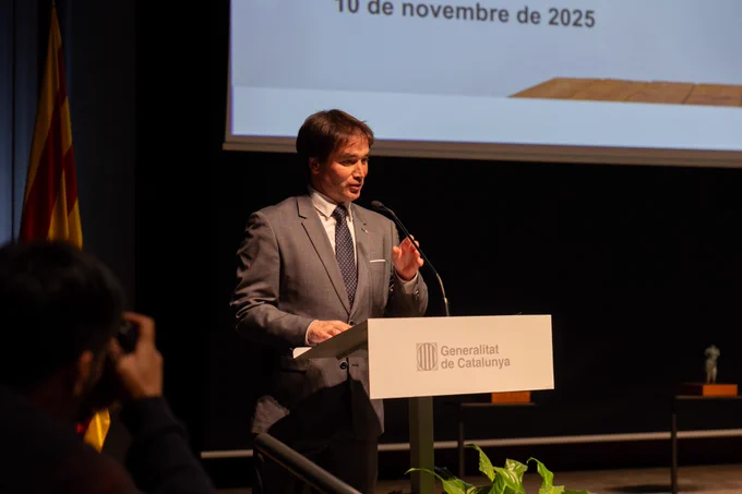 El delegat del Govern a Girona durant la benvinguda a la 3a edició dels Premis Generalitat Girona