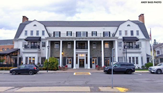 The Colgate Inn is located at 1 Payne Street in the Village of Hamilton, Madison County, New York.  (Andy Bass photo, 2025)