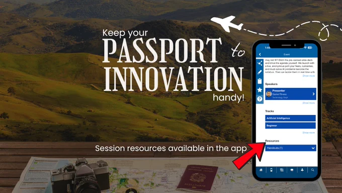 Access the session resources in the GaETC app.