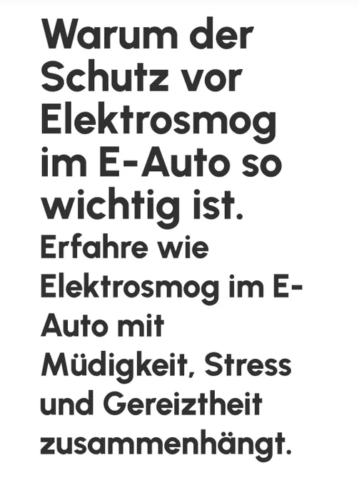 Warum der Schutz vor Elektrosmog im E-Auto so wichtig ist. Erfahre wie Elektrosmog im E-Auto mit Müdigkeit, Stress und Gereiztheit zusammenhängt