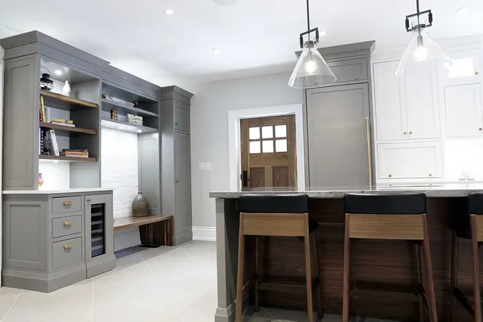 STYLISH GRAY & WALNUT WALL UNIT 🌿✨

Modern elegance meets timeless craftsmanship! This stunning gray and walnut wall unit blends warmth, texture, and sophistication — all custom-designed and built by Joseph Kitchen and Bath in Markham. 🪵💎 Every detail, from the sleek lines to the rich wood tones, creates a perfect balance of function and beauty for your home. 💫

👉 Discover how we can transform your living spaces with custom-built solutions!