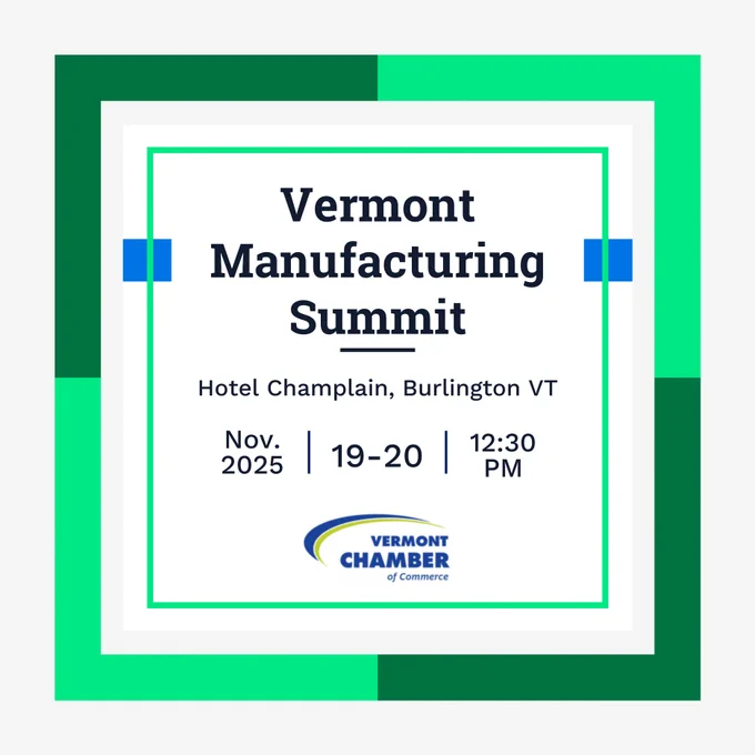 Vermont Manufacturing Summit infographic