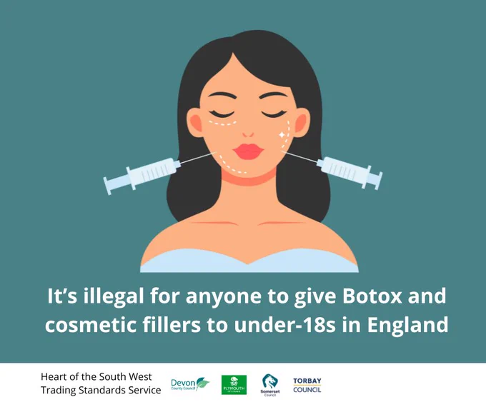 It's illegal for anyone to give Botox and cosmetic fillers to under-18s in England