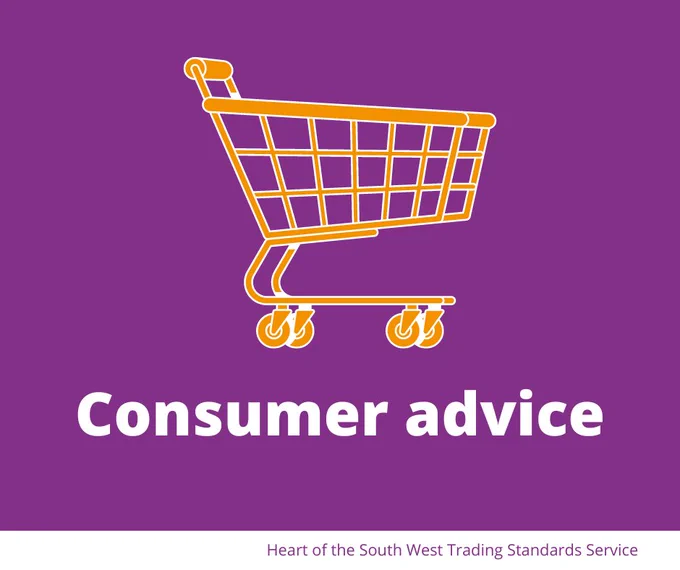 A shopping trolley icon. Text reads: consumer advice
