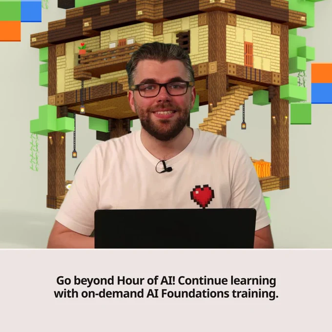 Go beyond Hour of AI. Continue learning with on-demand AI Foundations training.