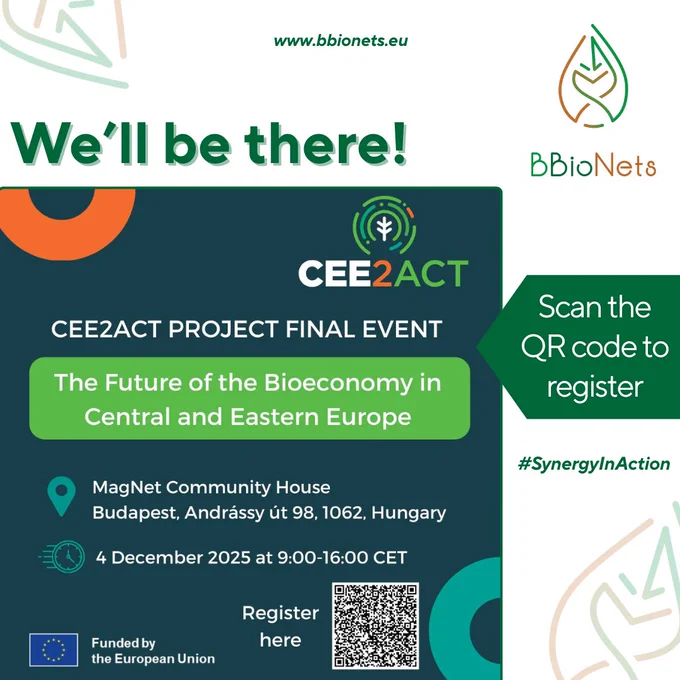 BBioNets banner for CEE2ACT's Final Event.