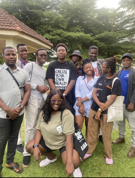 Design With Rooks Community members posing for a picture at the first picnic hangout they had at Ndubuisi Kanu Park.