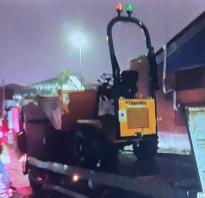 The stolen dumper truck