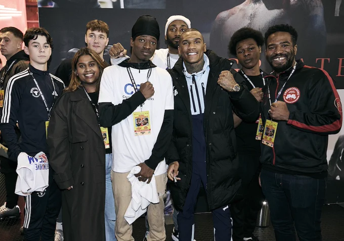 Boxing club heroes pose with Conor Benn
