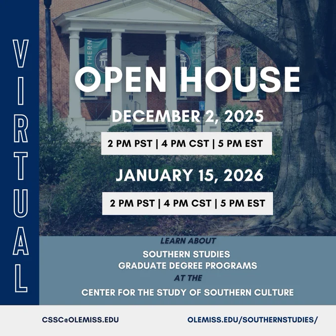 Virtual open house December 4 and January 15.