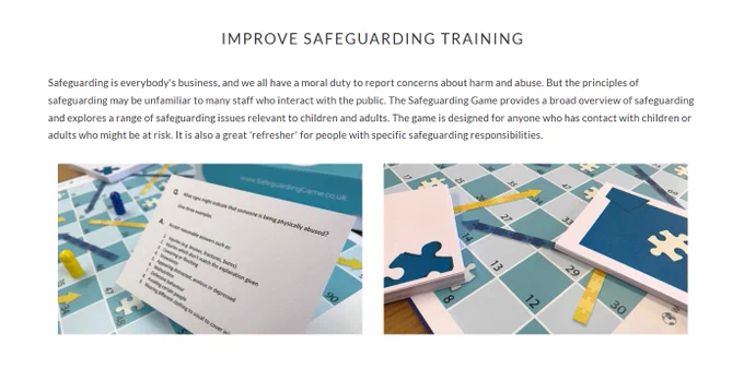 flyer for the Safeguarding Game 
