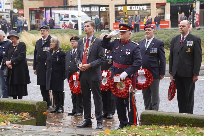 The Mayor of Worcester during Armistice Day