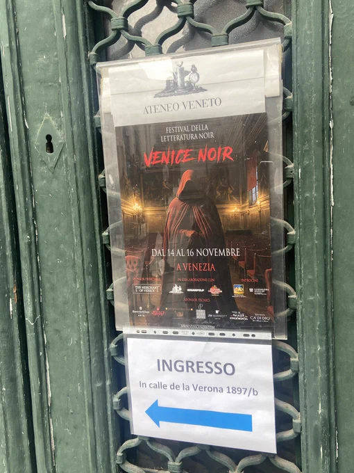 Poster for Venice Noir at the Ateneo