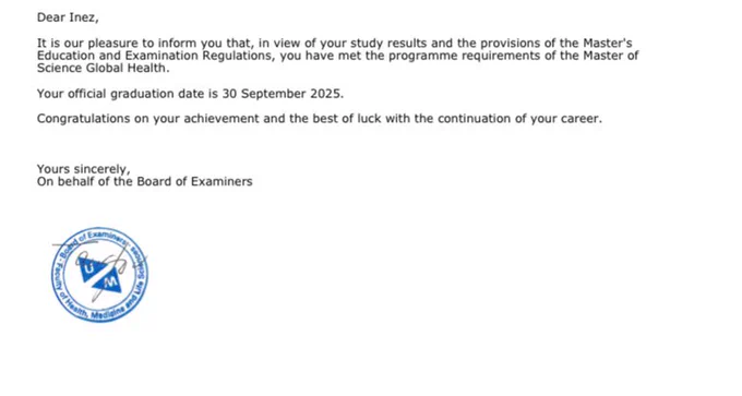 Graduation certificate