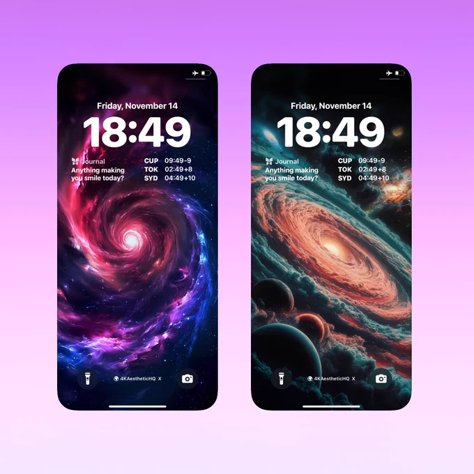 #GalaxyWallpapers #4KAesthetic #iOSLockscreen #SpaceVibes #WallpaperDrop