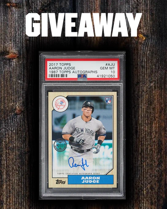 2017 Topps Aaron Judge 30th Anniversary rookie autograph PSA 10