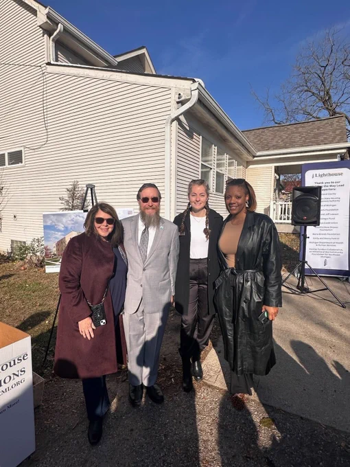 From left to right: Colleen Peters, former Lighthouse board member; Ryan Hertz,CEO of lighthouse; Damjana Gjetaj, Constituent Services Director for State Rep. Brenda Carter; and Jackie Elliott, Senior Advisor for congress women Haley Stevens