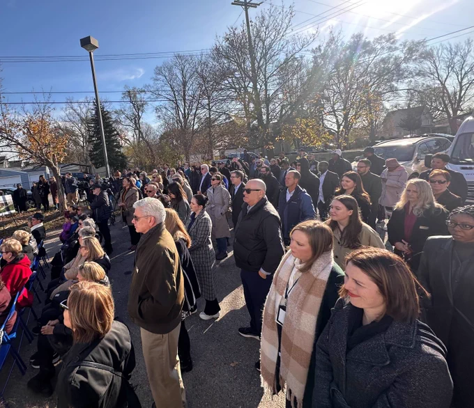 The crowd at the Lighthouse groundbreaking