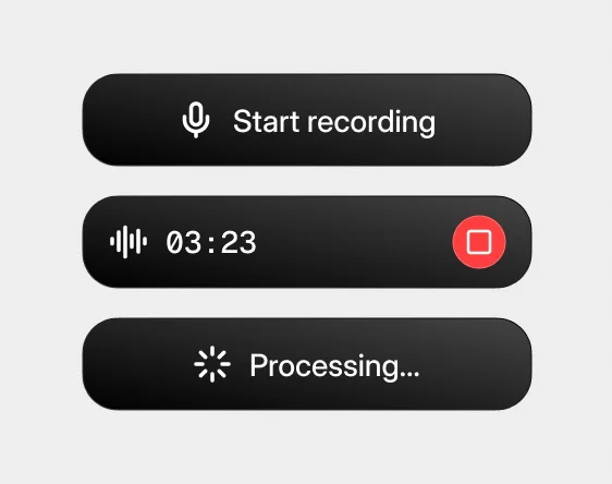 screenshot of speech to nice doc feature is coming to duntasks