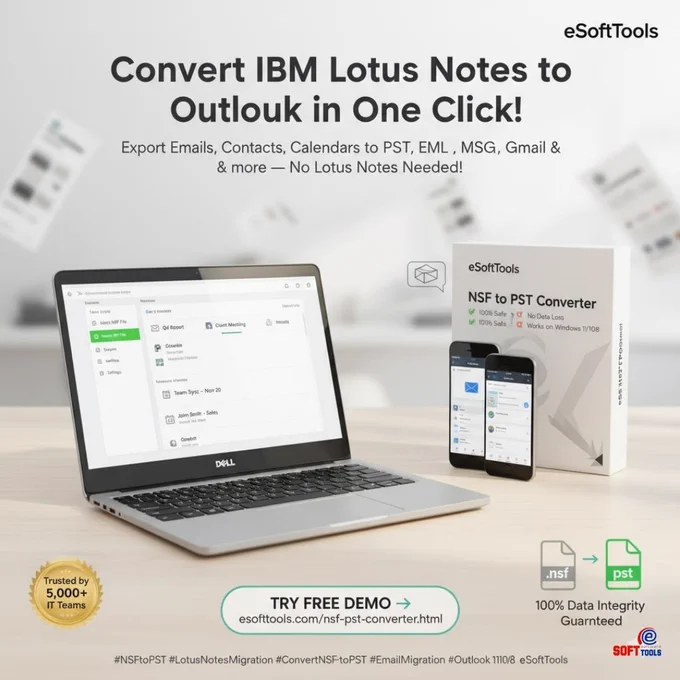 bulk convert NSF files to PST - eSoftTools NSF to PST Converter Tool