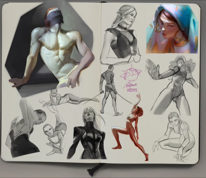 Study sketches :3 
#digital #sketches #gesture