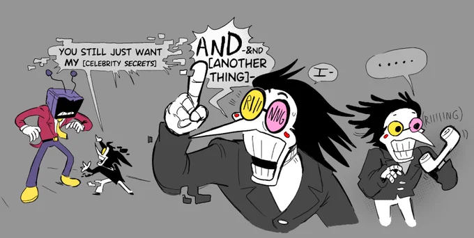 I wanna draw them fighting and arguing more lmao