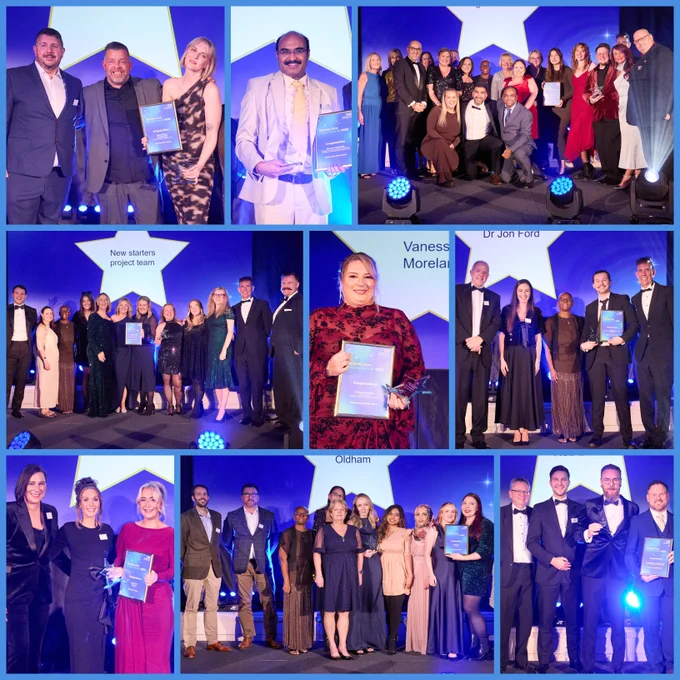 A collage of nine Pennine Care People Award winners