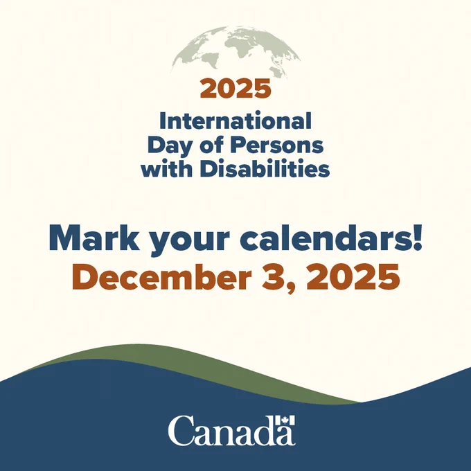 International Day of Persons with Disabilities
Mark your calendars!
December 3, 2025