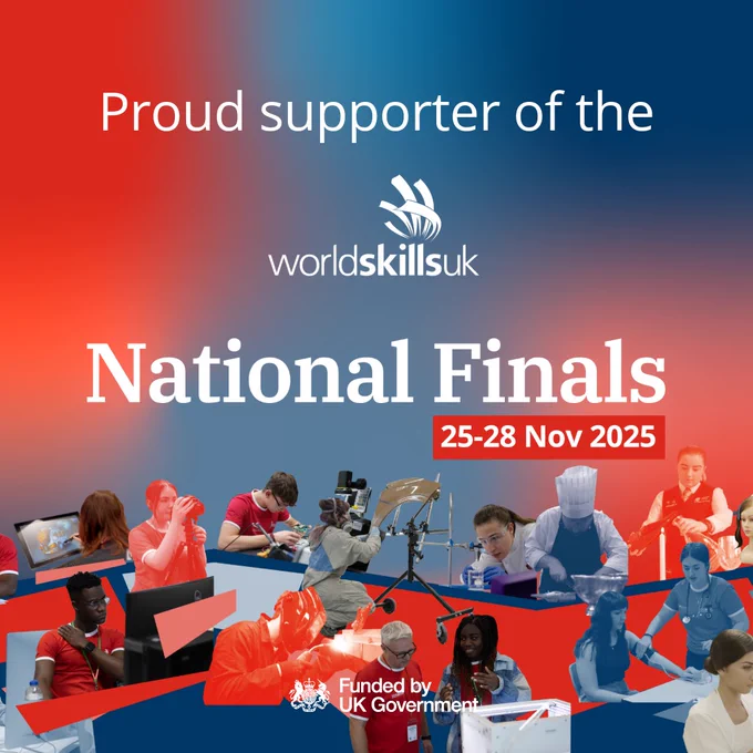 Infographic saying World Skills UK National Finals