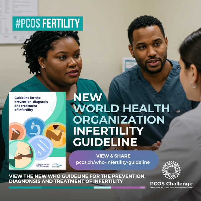 @who has introduced a landmark #infertility guideline, now including updated recommendations for #PCOS. View the summary of recommendations at:
https://pcos.ch/who-infertility-guideline-summary

It was an honor for Sasha Ottey, Executive Director
@pcoschallenge, to serve on the WHO External Review Group for this guideline. This involvement is part of PCOS Challenge’s ongoing efforts to strengthen PCOS-related guidance and practice in ways that close gaps, elevate standards, and ensure patient-centered perspectives are integrated into care.

We recognize that some recommendations may not be fully feasible or affordable in all settings, and PCOS Challenge is committed to advancing solutions that balance evidence, access, and affordability. Looking ahead, we will continue working to ensure that future guidelines more fully reflect these principles.