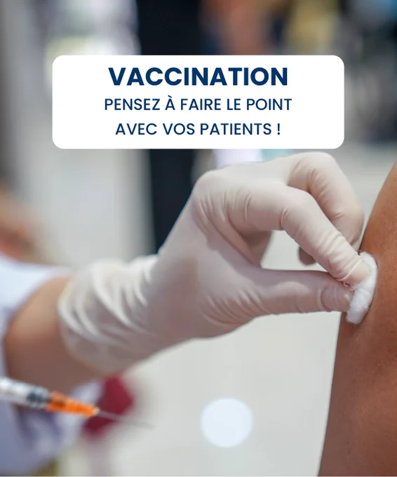 En cette période automnale, la campagne de vaccination antigrippale 2025-2026 est également ouverte depuis le 14 octobre 2025 et se poursuivra jusqu’au 31 janvier 2026.
👉 L’occasion idéale pour aborder la vaccination dans sa globalité et actualiser les rappels de vos patients.

Pharmaciens, vous êtes au cœur de la prévention. Chaque échange avec vos patients est une occasion de sensibiliser, conseiller et accompagner à la vaccination, quel que soit leur âge ou leur situation. Votre implication fait la différence tout au long de l’année.