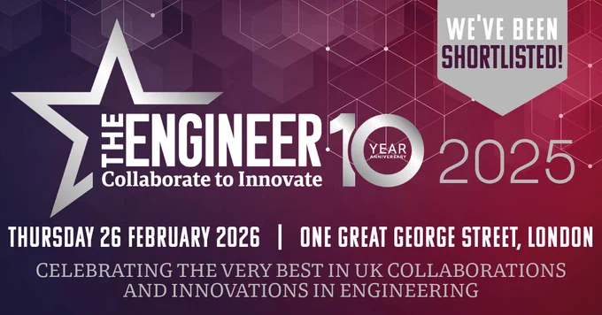 Graphic with text that reads 'The Engineer Collaborate to Innovate 2025, Celebrating the very best in UK collaborations and innovations in engineering'.