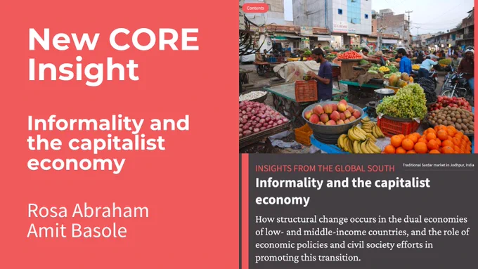 The cover of the new CORE Insight - Informality and the capitalist economy