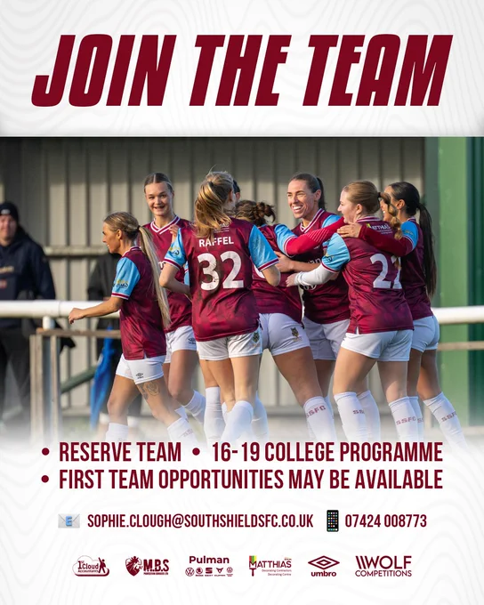 Graphic with details about joining the Reserve Team/16-19 College Programme at the club