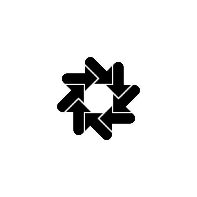 arrow saw wheel logo design