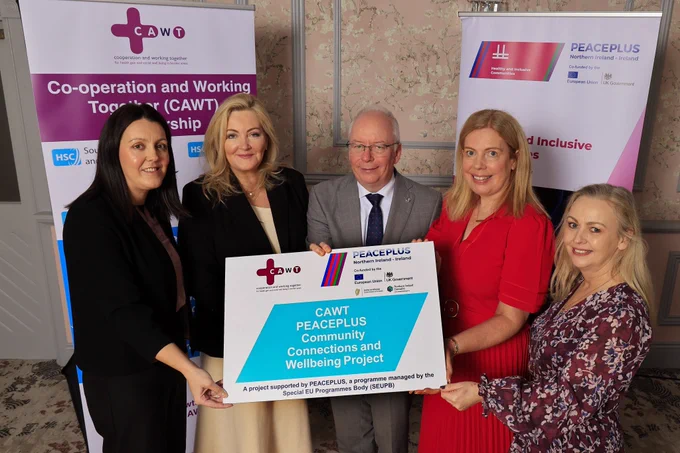 Guests at the PEACEPLUS Community Connections and Well-being Project (CCWP) launch event in Monaghan