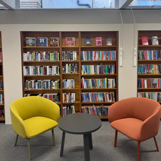 Seating area inside Mottingham Library.