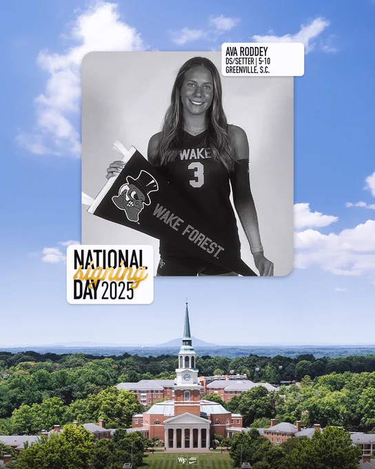 Ava Roddey signs with Wake Forest volleyball!