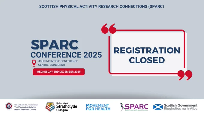 A SPARC conference poster informing that registration has closed for this year