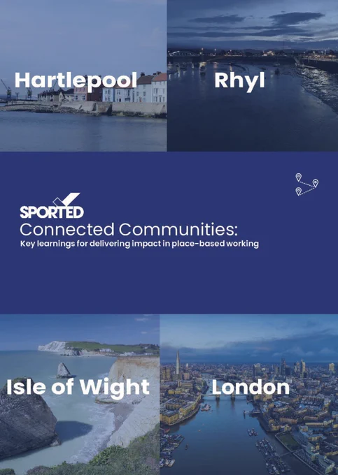 Report cover with four areas highlighted in photos