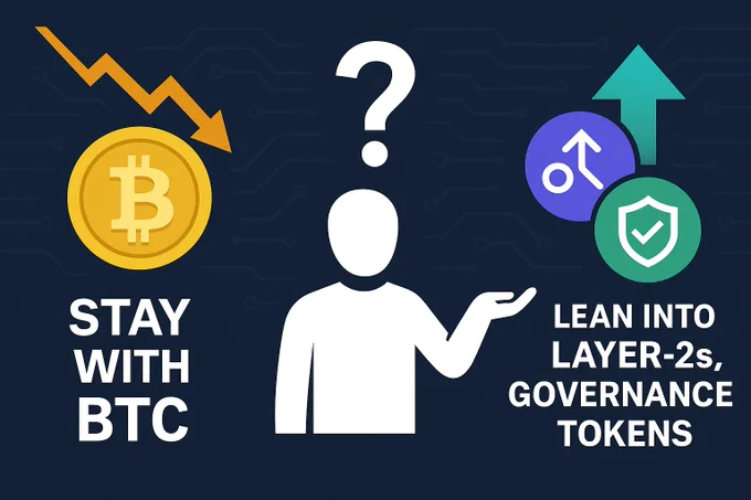 Do you lean into Layer-2s, governance tokens, or stay safe with BTC?